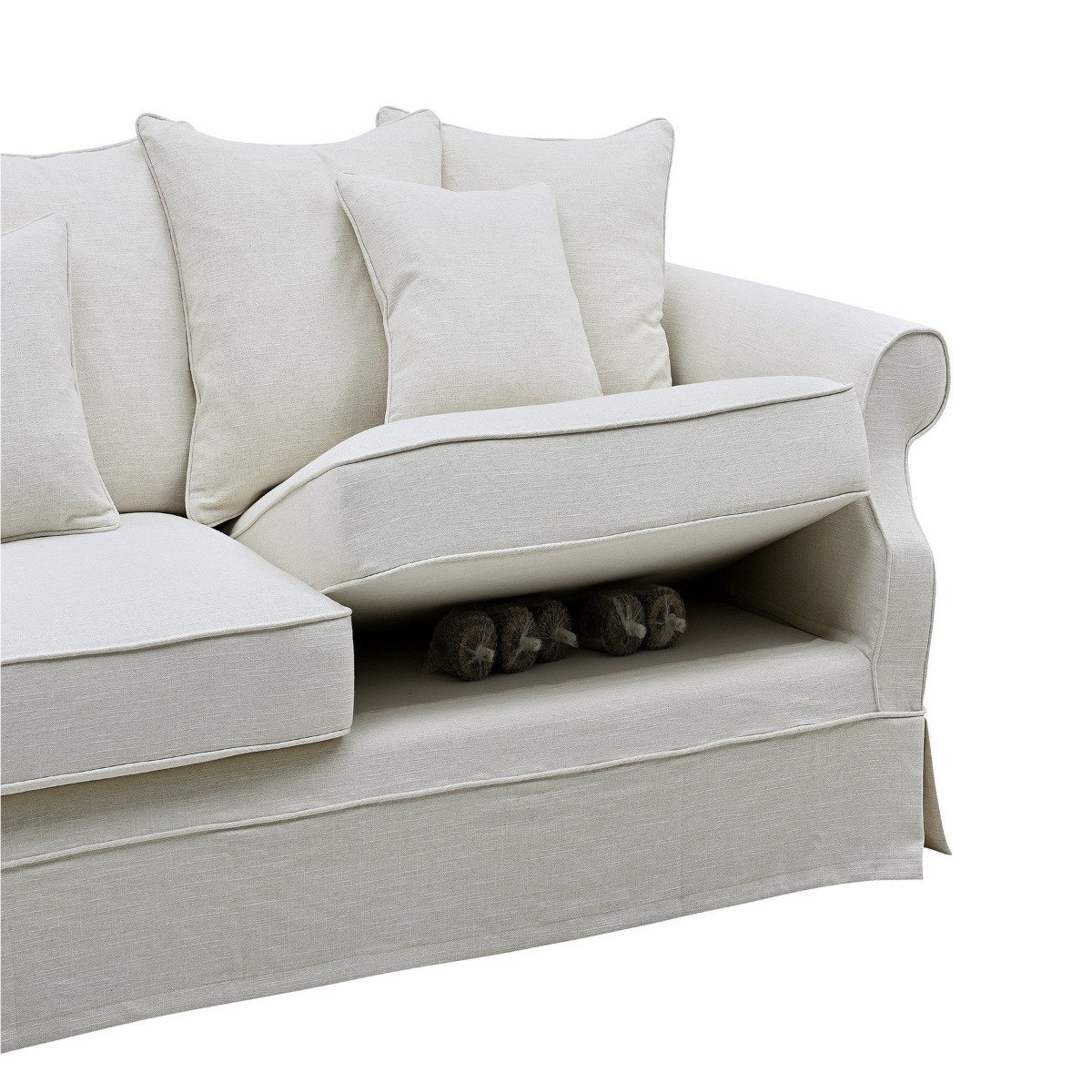 Avalon Hamptons 3 Seat Sofa Ivory, W 226cm D 96cm H 81cm (RRP $3299) - Image 4