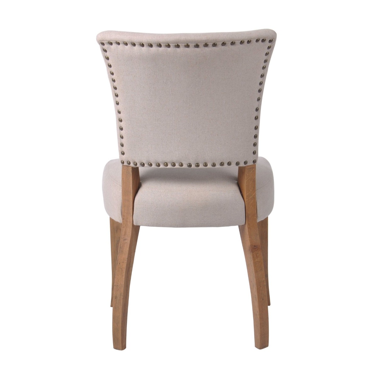 Claude Oakwood Dining Chair Beige, W 52cm D 62cm H 90.5cm (RRP $399) - Image 3