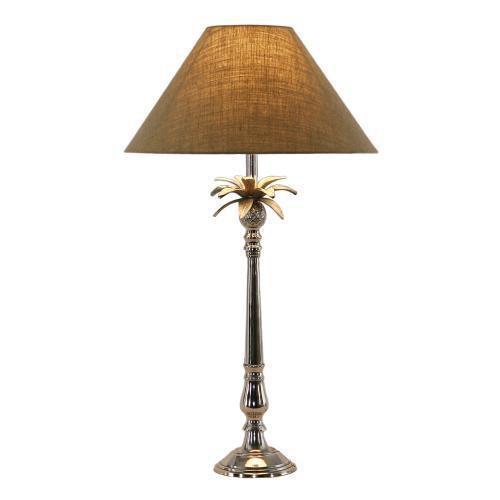 Nickel Pineapple Lamp 40/16 Natural Shade - Lamp Base & Shade (RRP $429) - Image 2
