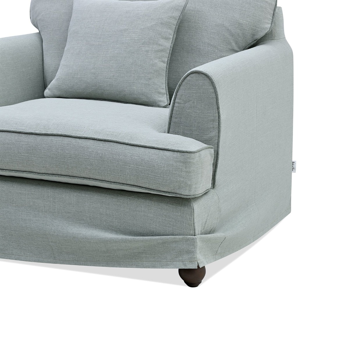 Slip Cover Only - Byron Hamptons Armchair Sage, W 99cm D 96cm H 78cm (RRP $699) - Image 7
