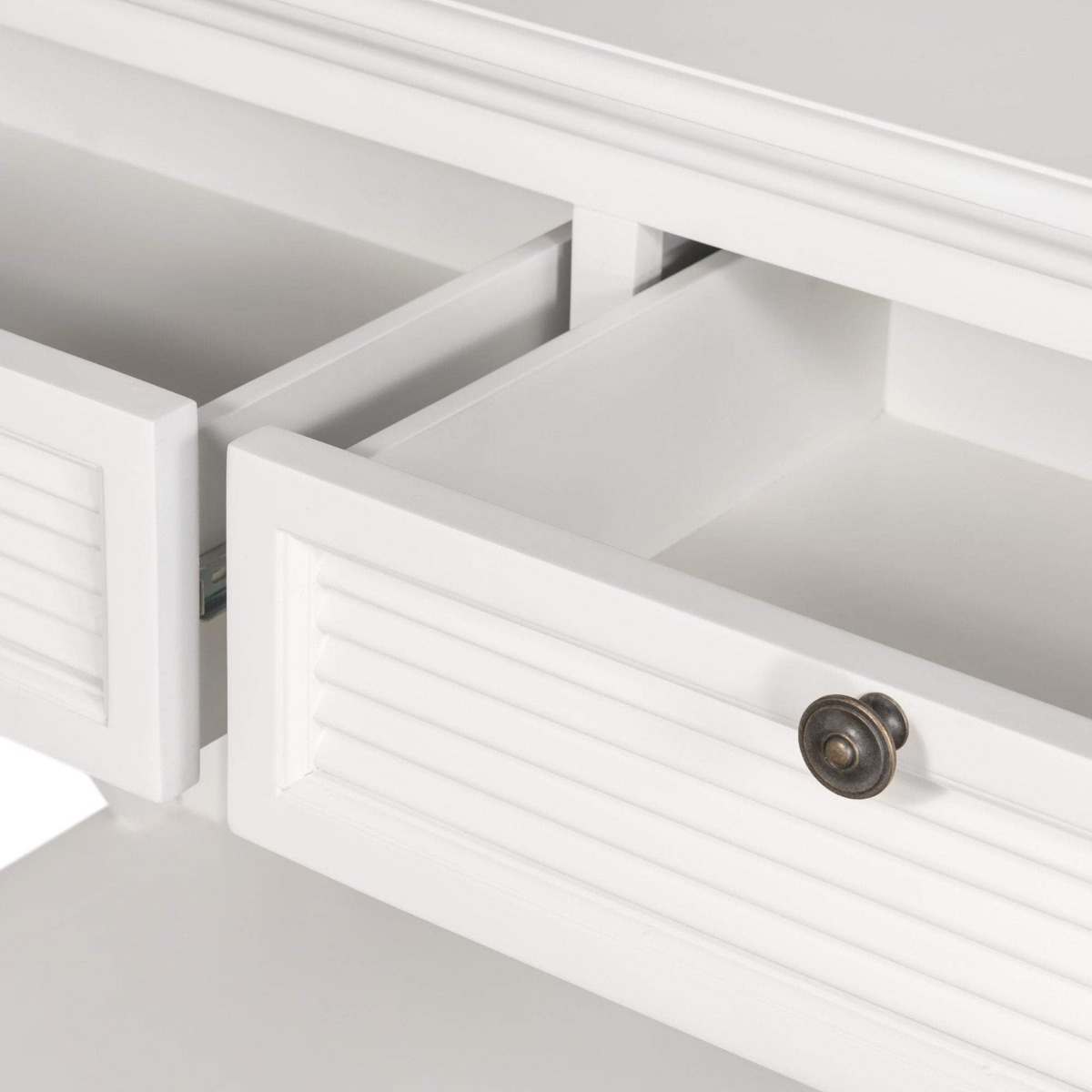 West Beach 2 Drawer Hamptons 130cm Console White, W 130cm D 50cm H 85cm (RRP $1099) - Image 6
