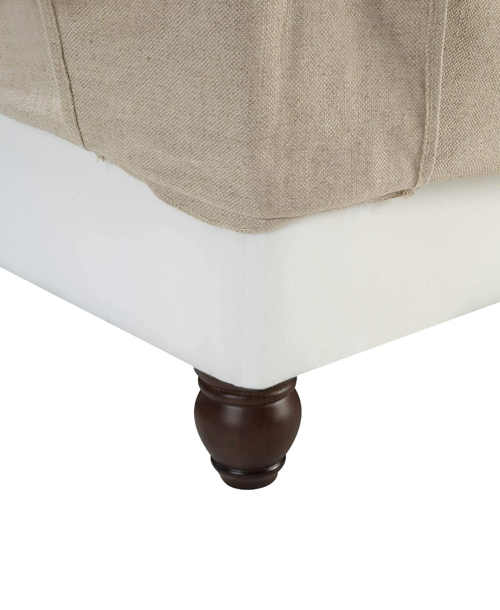 Noosa Hamptons 3 Seat Sofa Natural W/White Piping, W 221cm D 91cm H 80cm (RRP $3299) - Image 4
