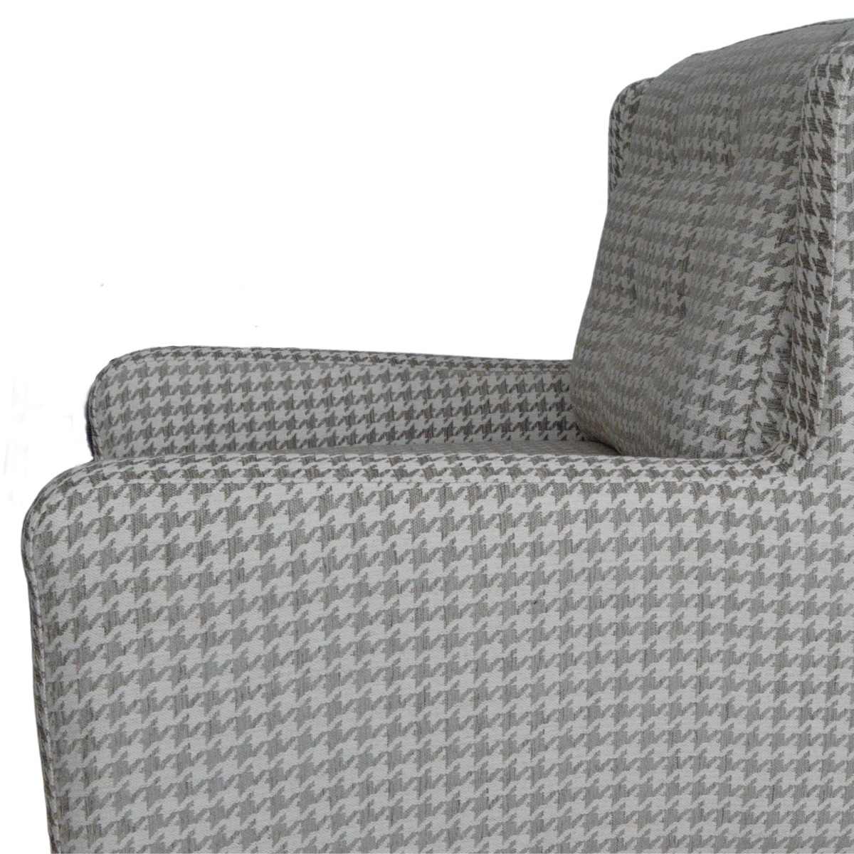 Evie Button Tuffed 3 Seat Sofa Forest Green Velvet W/ Bolster Cushions Taupe, W 78cm D 90cm H 90cm (RRP $1195) - Image 5