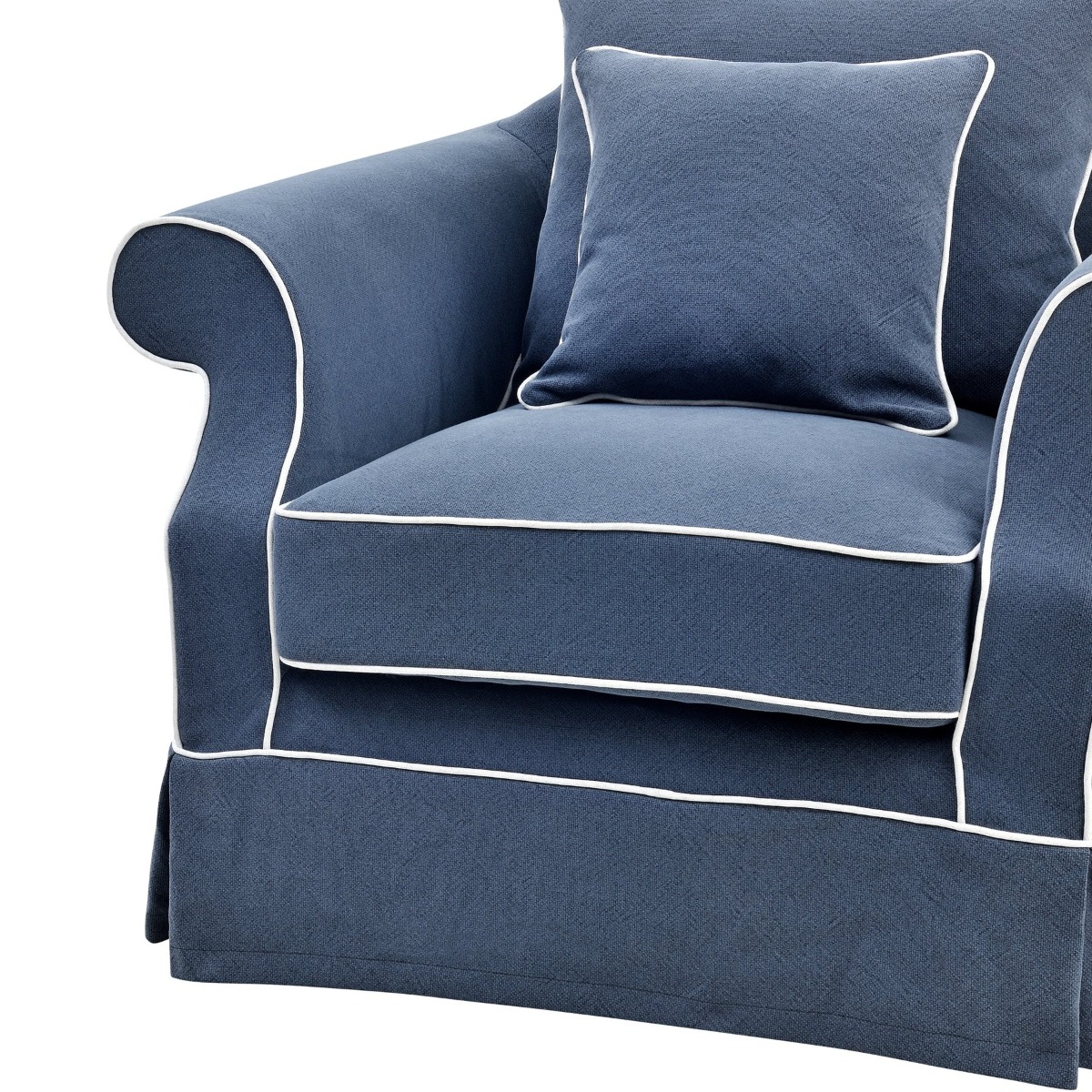 Avalon Hamptons Armchair Navy, W 109cm D 96cm H 81cm (RRP $1849) - Image 8