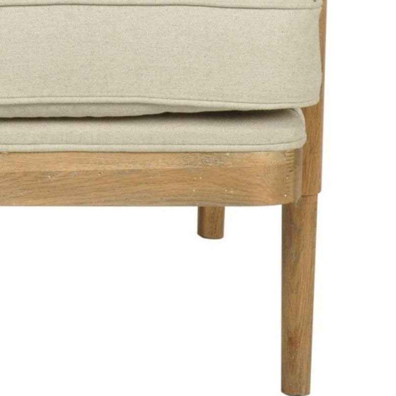Asteria Armchair Linen Blend Natural, W 91cm D 76cm H 81cm (RRP $1299) - Image 8