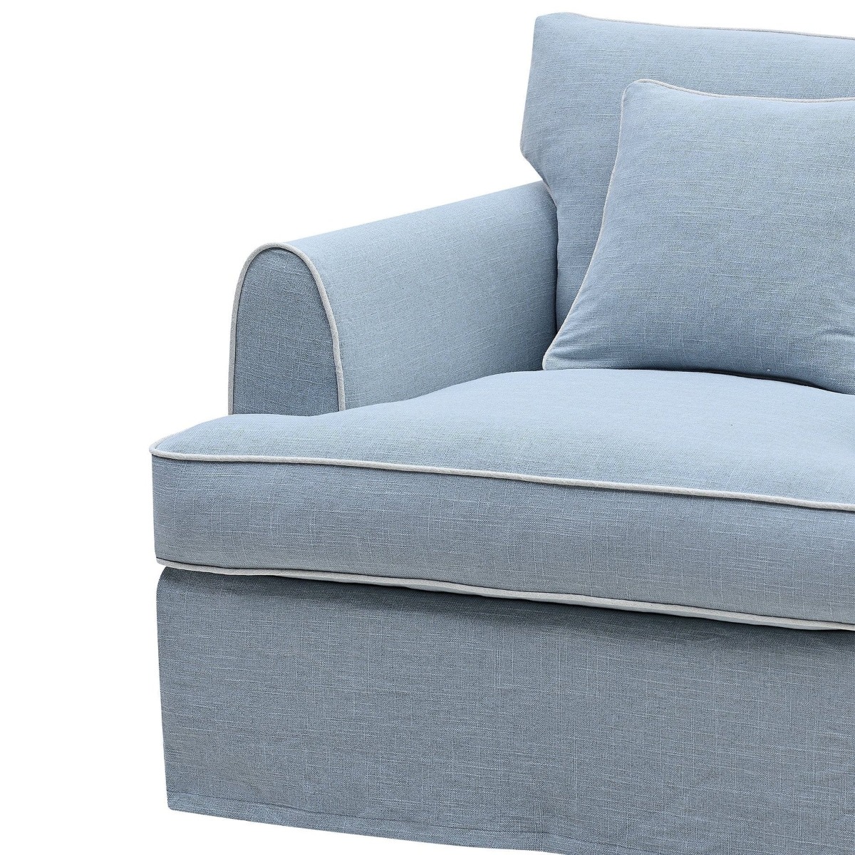 Slip Cover Only - Byron Hamptons Armchair Beach, W 99cm D 96cm H 78cm (RRP $699) - Image 6