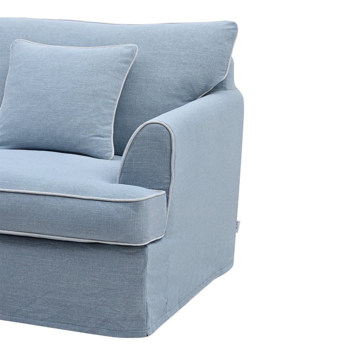 Slip Cover Only - Byron Hamptons Armchair Beach, W 99cm D 96cm H 78cm (RRP $699) - Image 5