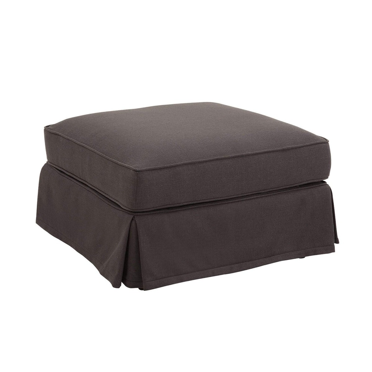 Noosa Hamptons Ottoman Charcoal, W 83cm D 83cm H 45cm (RRP $849) - Image 3