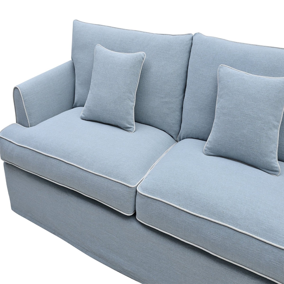 Slip Cover Only - Byron Hamptons 3 Seat Sofa Beach, W 223cm D 96cm H 78cm (RRP $999) - Image 7