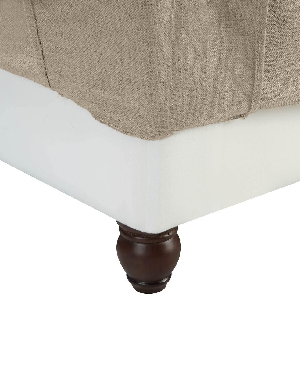 Slip Cover Only - Noosa Hamptons 3 Seat Sofa Natural W/White Piping, W 221cm D 91cm D 80cm (RRP $949) - Image 2