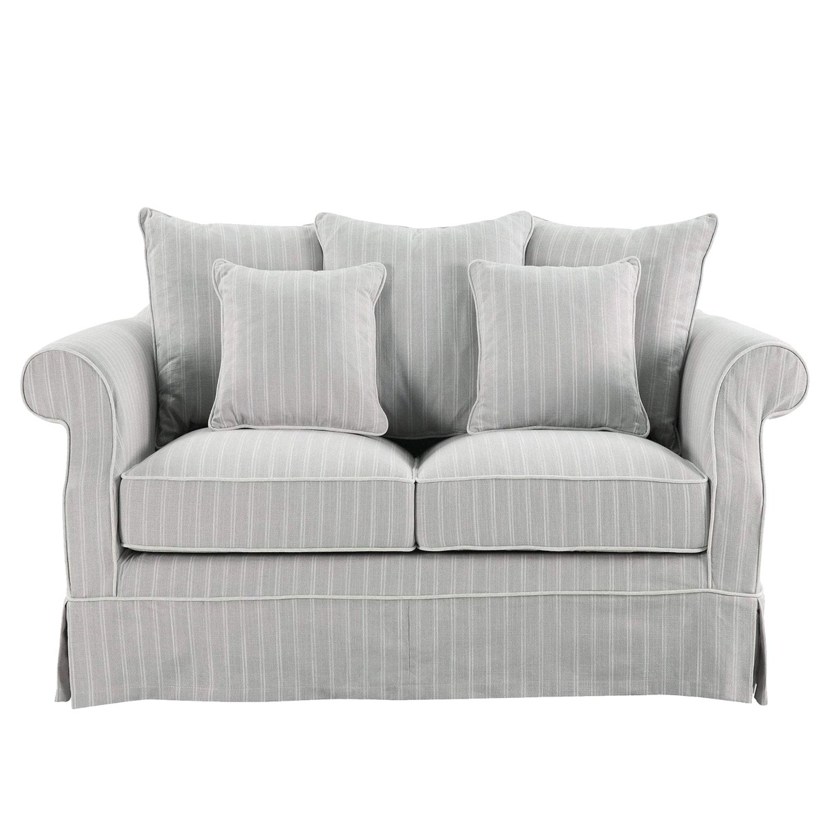 Slip Cover Only - Avalon Hamptons 2 Seat Sofa Cloud Stripe, W 174cm D 96cm H 81cm (RRP $799) - Image 7