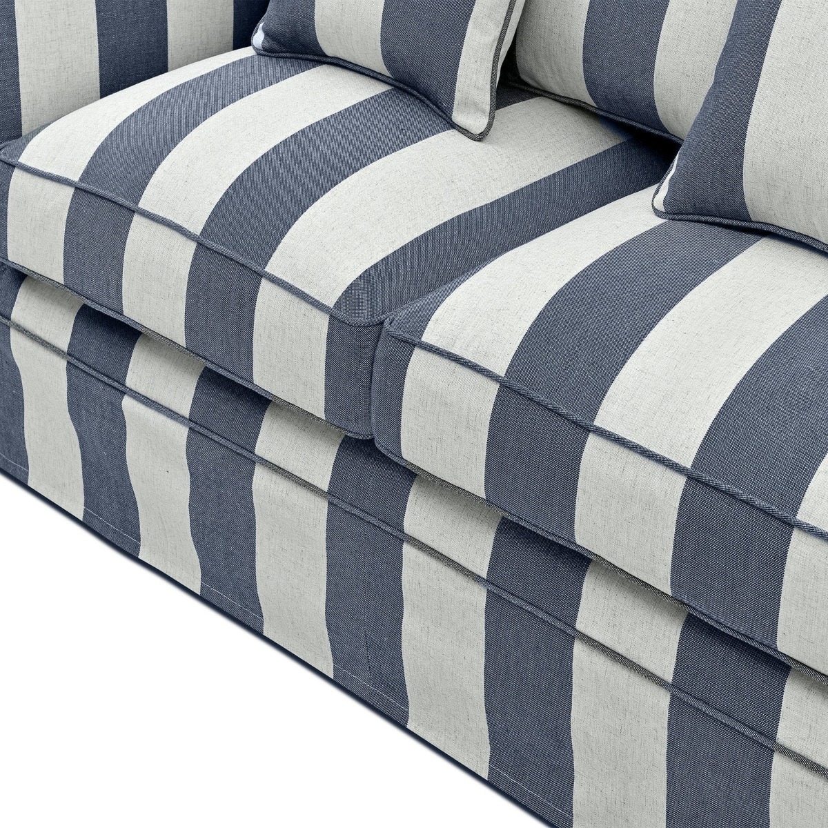 Noosa Hamptons 2 Seat Sofa Denim/Cream Stripe, W 170cm D 91cm H 80cm (RRP $2279) - Image 8