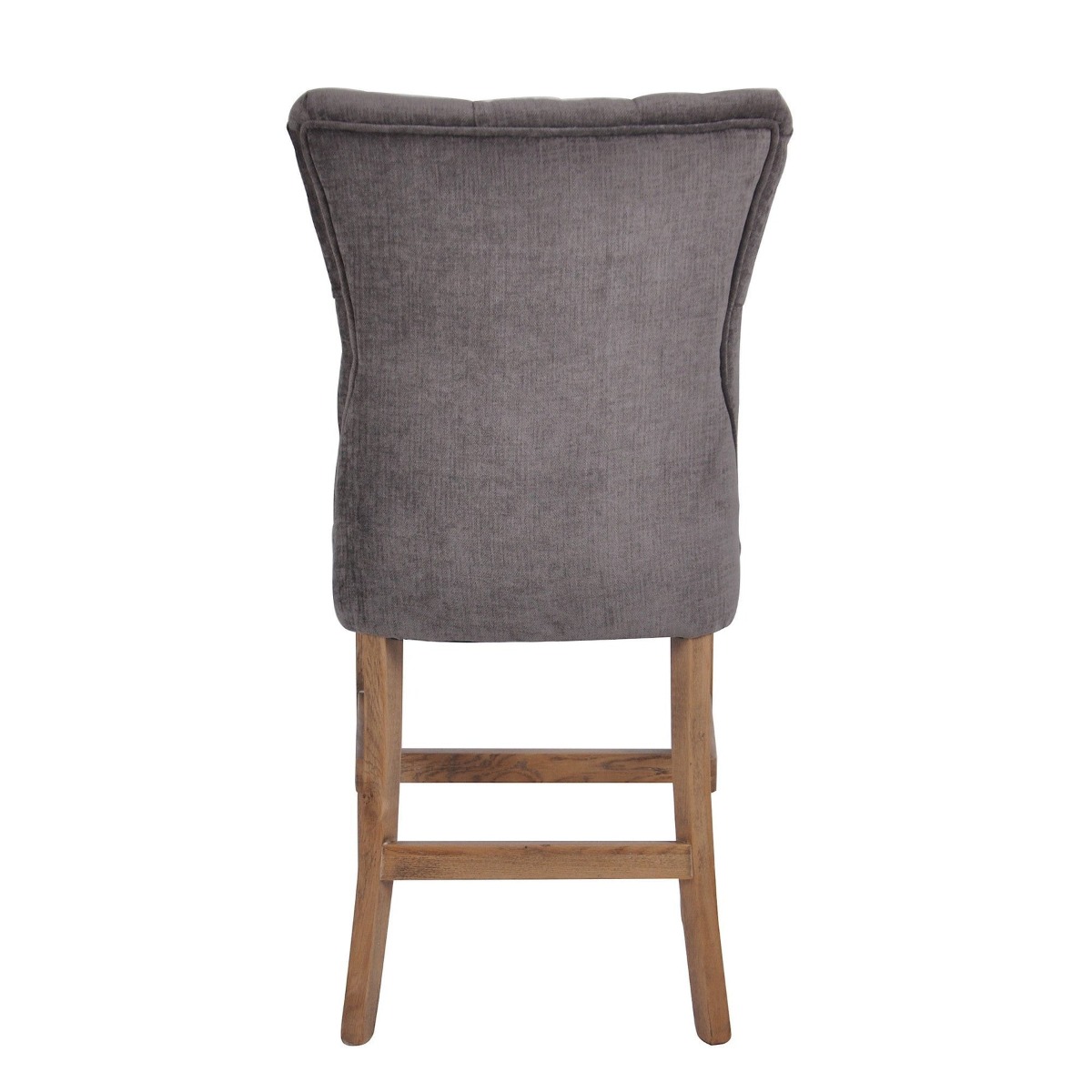 Silver Grey Counter Stool with Buttons, W 54cm D 60cm H 120cm (RRP $599) - Image 2