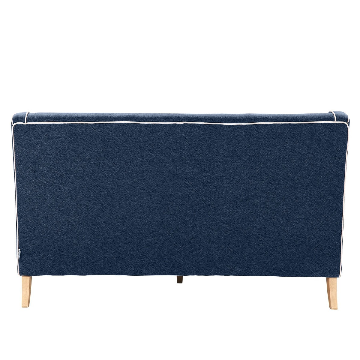 Bondi Hamptons 3 Seat Sofa Navy W/White Piping, W 215cm D 95cm H 94cm (RRP $2499) - Image 8