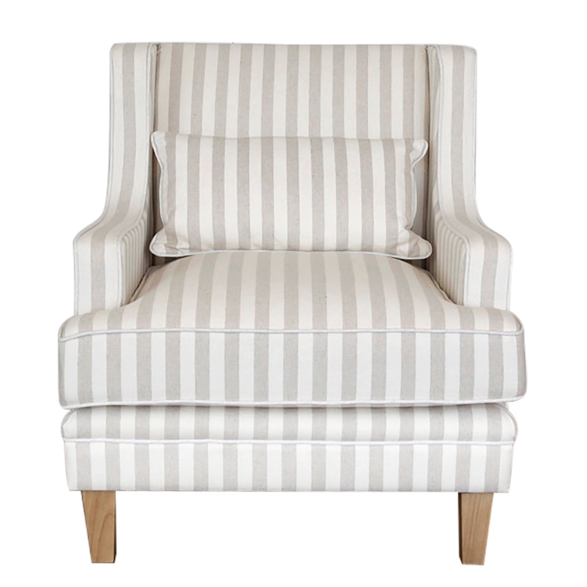 Bondi Hamptons Armchair Natural Stripe, W 92cm D 85cm H 94cm (RRP $1499) - Image 2
