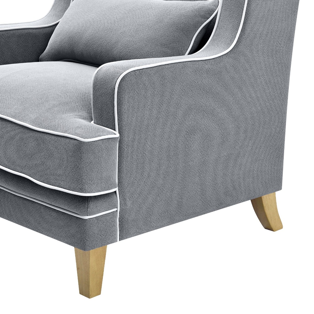 Bondi Hamptons Armchair Grey, W 92cm D 85cm H 94cm (RRP $1499) - Image 5