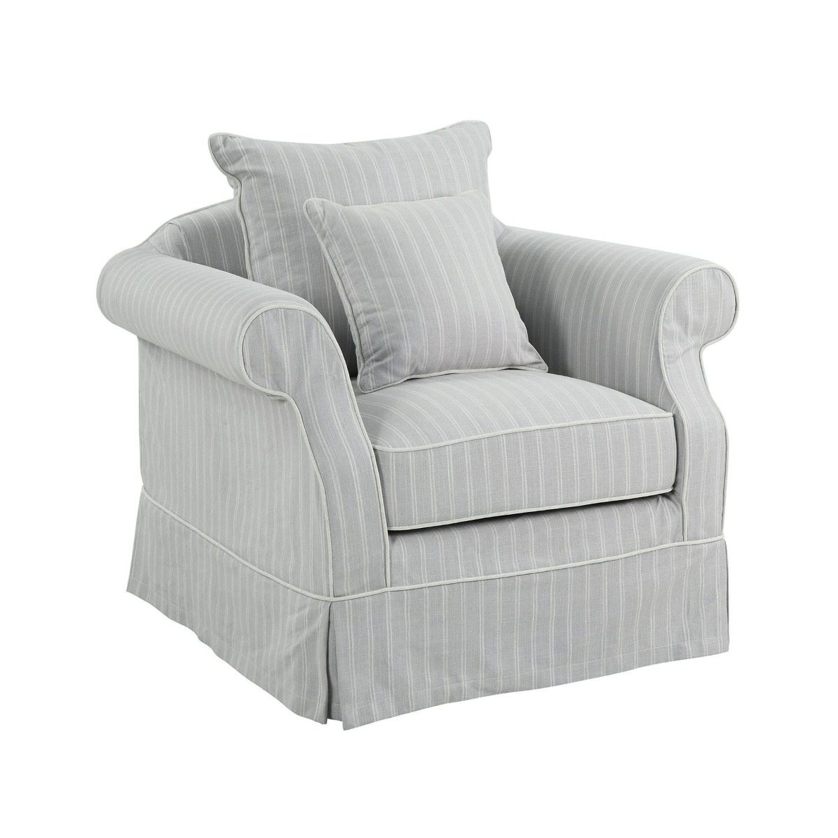 Avalon Hamptons Armchair Cloud Stripe, W 109cm D 96cm H 81cm (RRP $1849) - Image 12