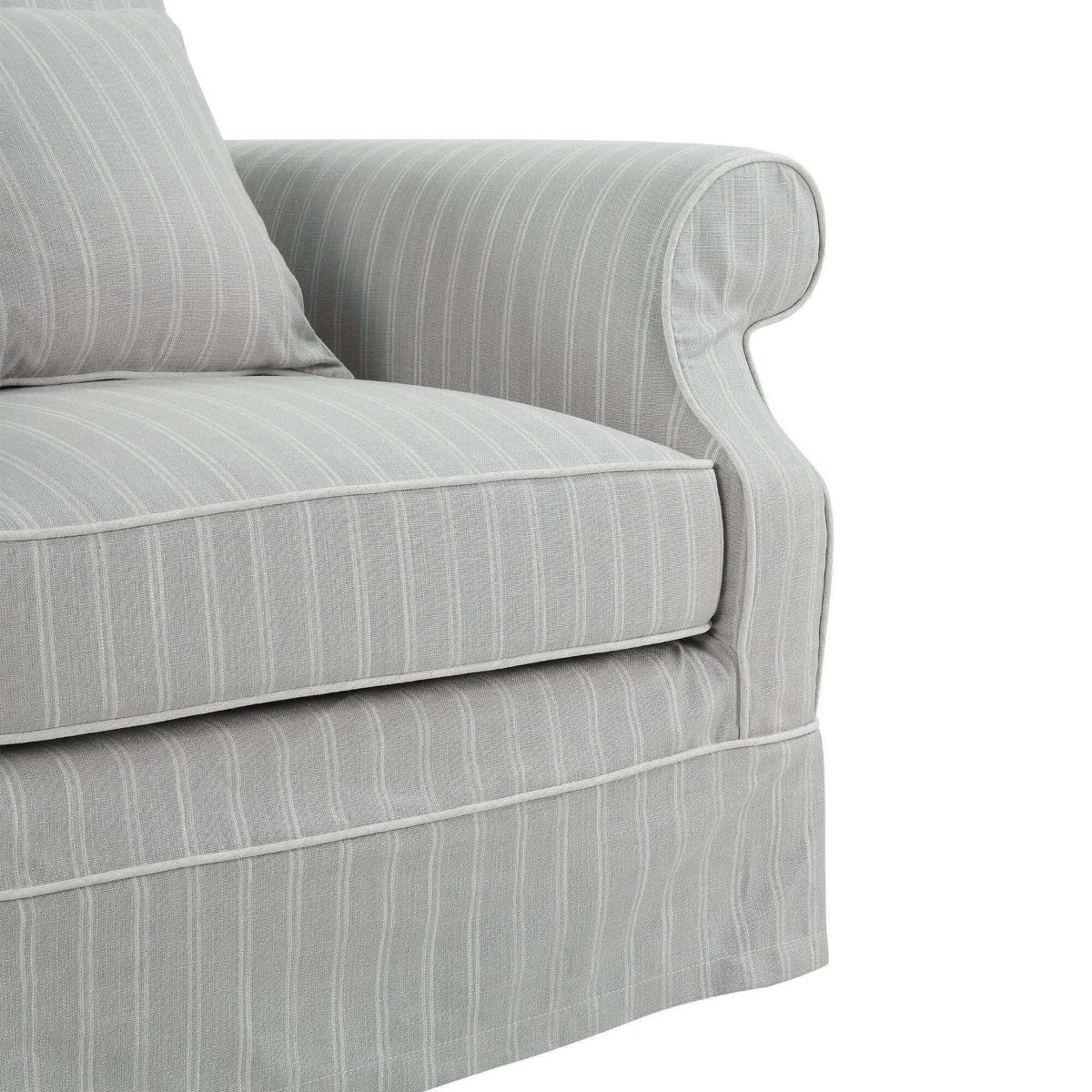 Slip Cover Only - Avalon Hamptons Armchair Cloud Stripe, W 109cm D 96cm H 81cm (RRP $699) - Image 5