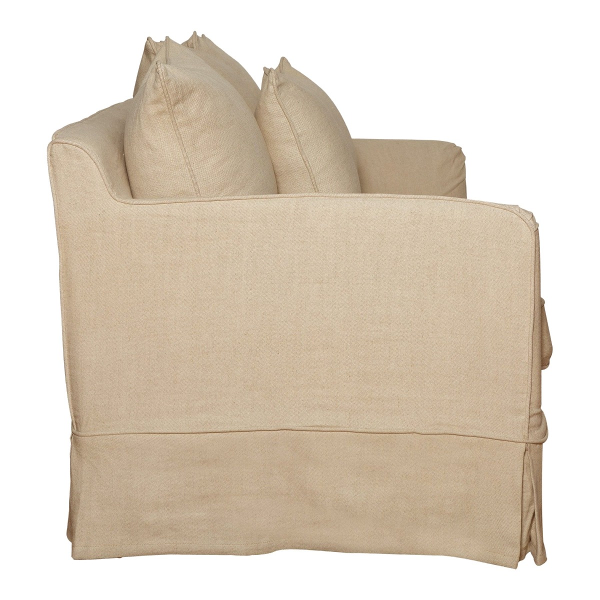 Slip Cover Only - Noosa Hamptons 2 Seat Sofa Beige, W 170cm D 91cm H 80cm (RRP $799) - Image 8