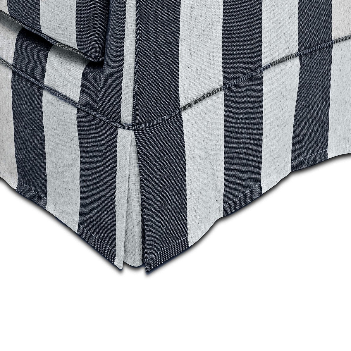 Noosa Hamptons 2 Seat Sofa Denim/Cream Stripe, W 170cm D 91cm H 80cm (RRP $2279) - Image 9