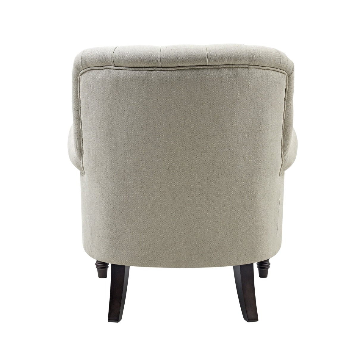Maurice Natural Linen Blend Hamptons Buttoned Armchair W/Studs Dark Legs, W 83cm D 86cm H 95cm (RRP $1499) - Image 8