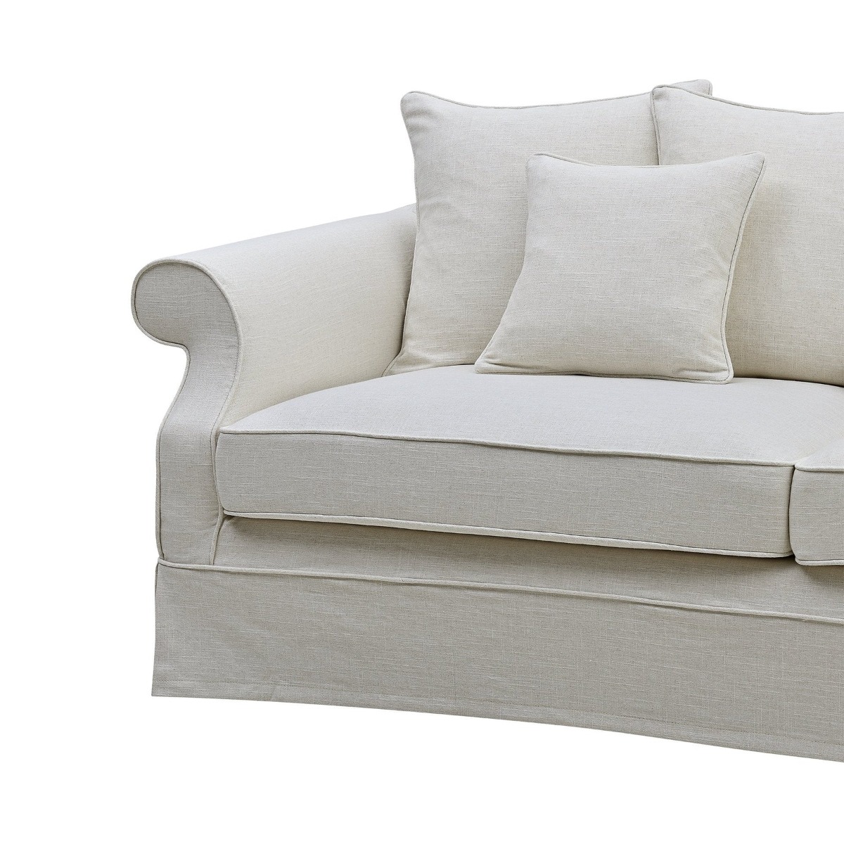 Avalon Hamptons 3 Seat Sofa Ivory, W 226cm D 96cm H 81cm (RRP $3299) - Image 6