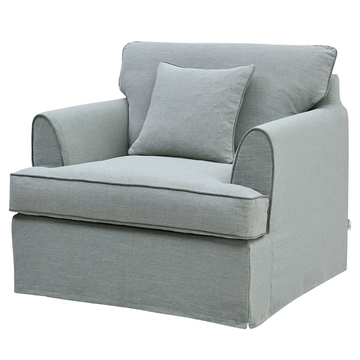 Slip Cover Only - Byron Hamptons Armchair Sage, W 99cm D 96cm H 78cm (RRP $699) - Image 9