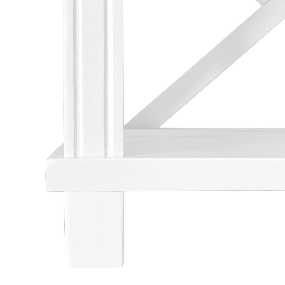 West Beach Hamptons Bedside Table W/Drawer White, W60 cm D60 cm H 65cm (RRP $499) - Image 9