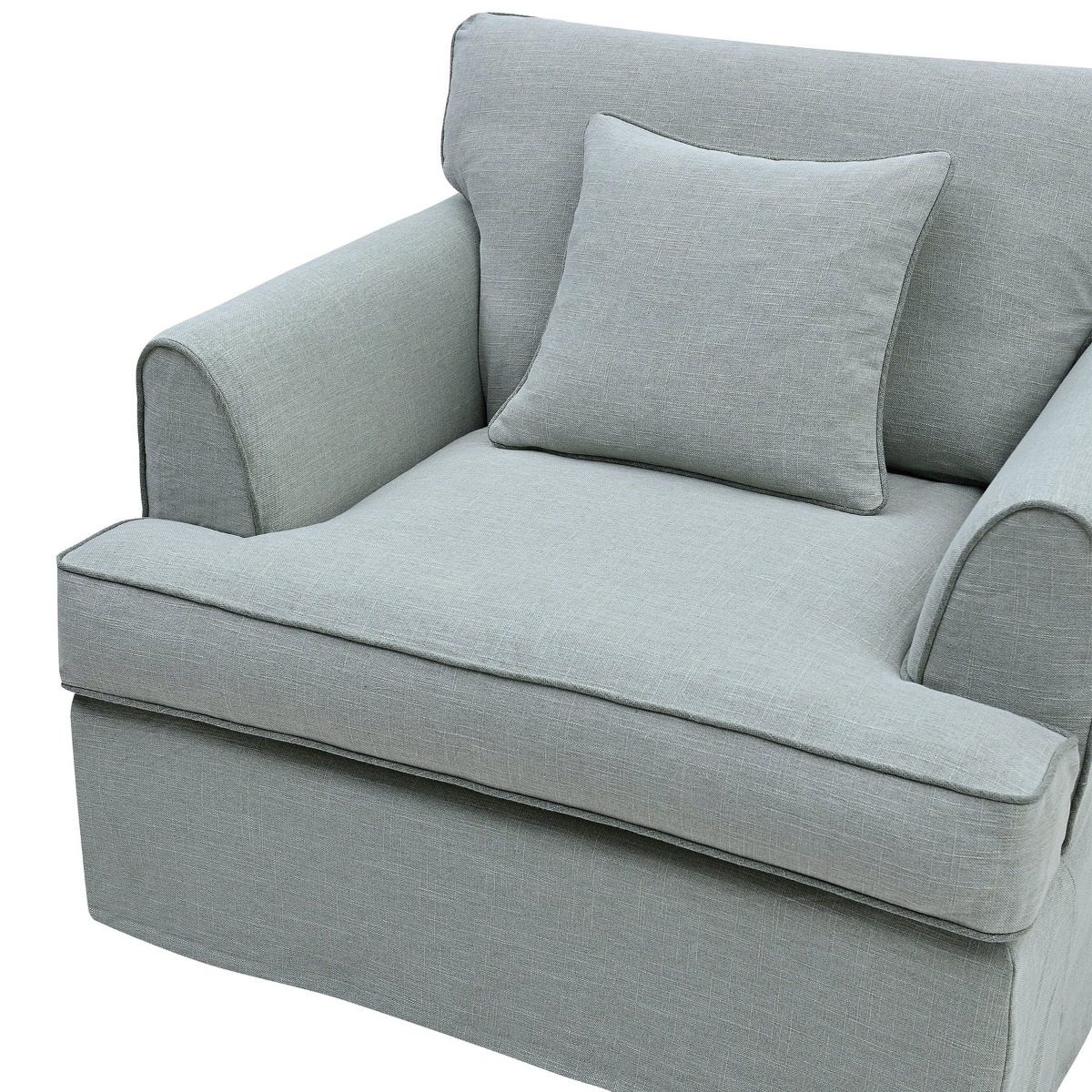 Slip Cover Only - Byron Hamptons Armchair Sage, W 99cm D 96cm H 78cm (RRP $699) - Image 10