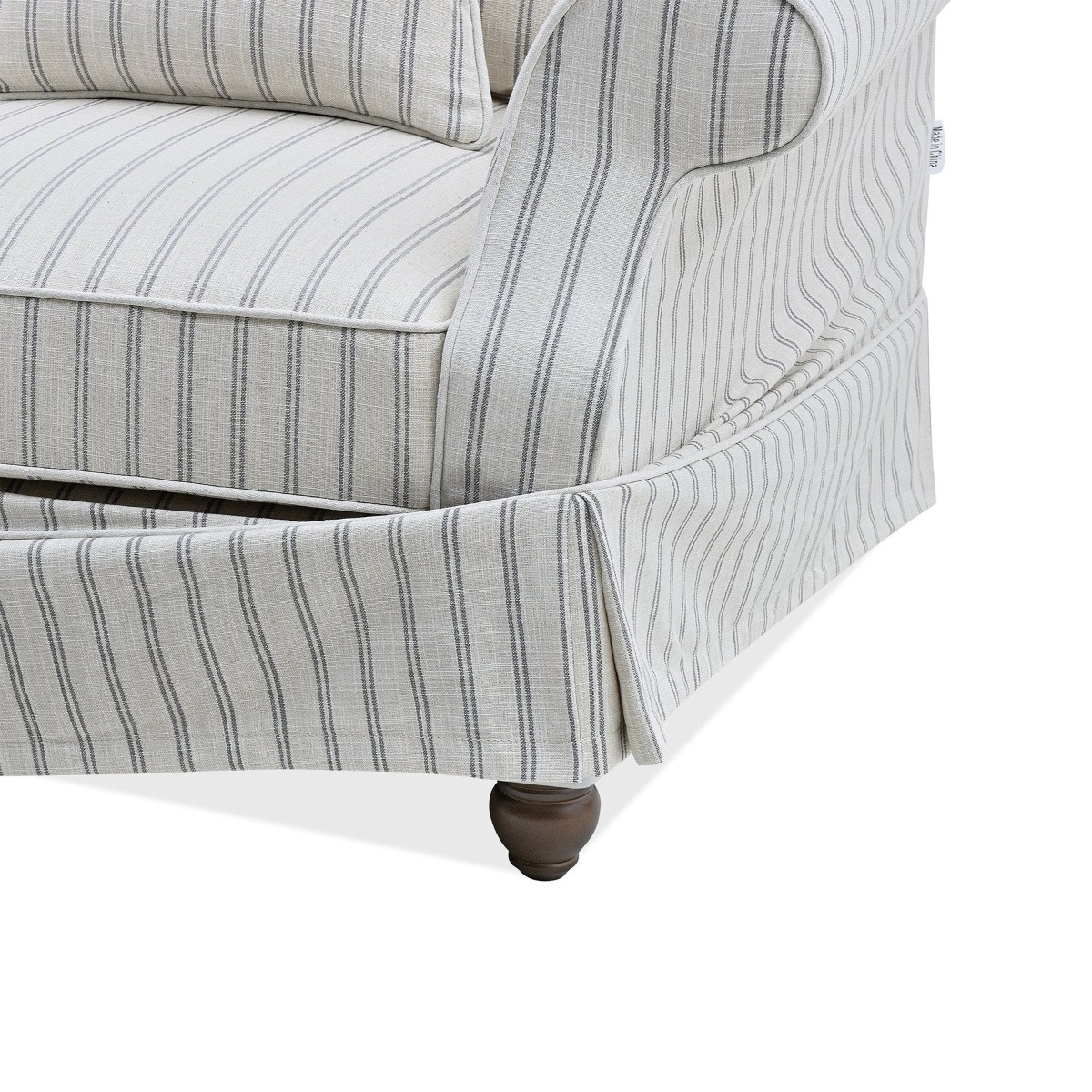 Avalon Hamptons Armchair Stone Stripe, W 109cm D 96cm H 81cm (RRP $1899) - Image 3