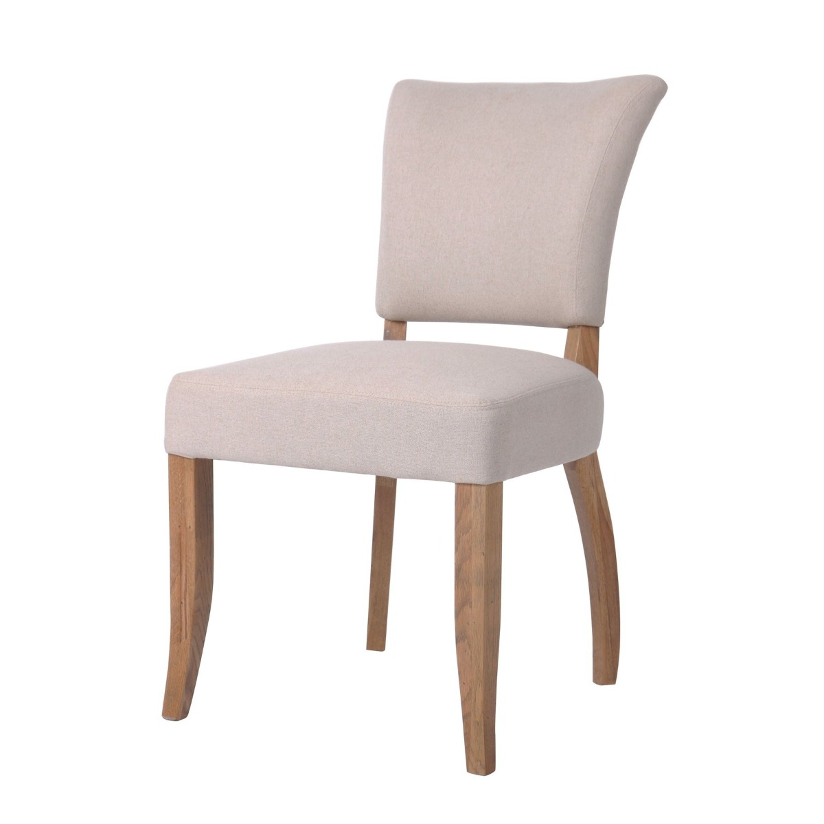 Claude Oakwood Dining Chair Beige, W 52cm D 62cm H 90.5cm (RRP $399) - Image 2