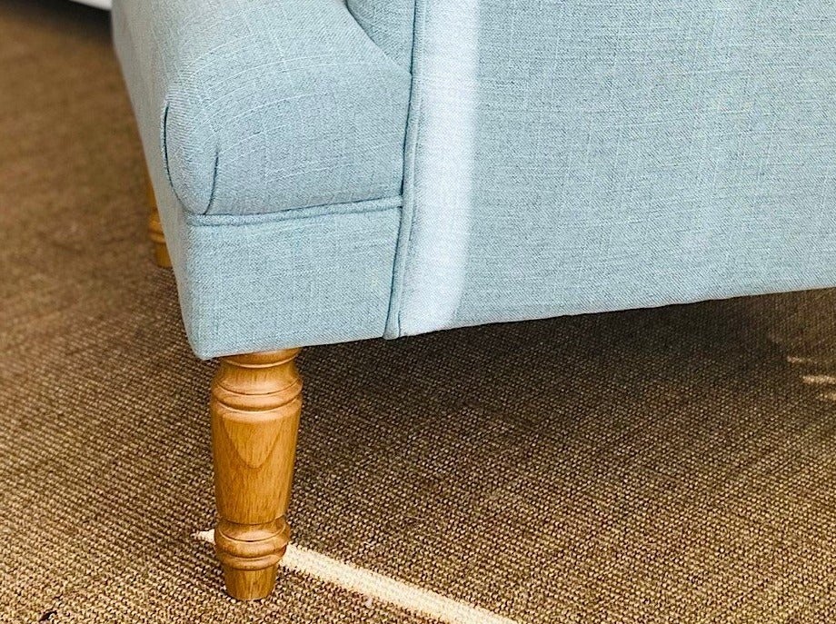 Bayside Hamptons Buttoned Armchair Linen Blend Pistachio, 78cm x 87cm x 109cm (RRP $1499) - Image 7