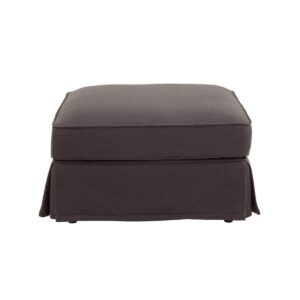 Noosa Hamptons Ottoman Charcoal, W 83cm D 83cm H 45cm (RRP $849)
