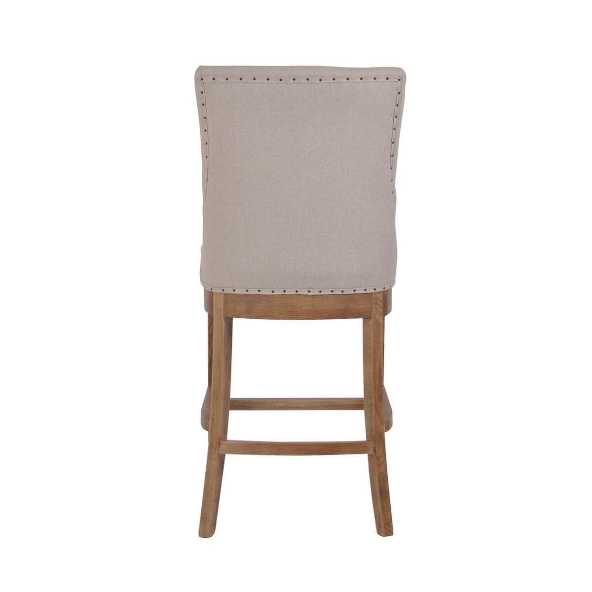 Oakwood Hamptons Counter Chair Natural W/ Studs, D 58cm W 46cm H 103cm (RRP $599) - Image 2