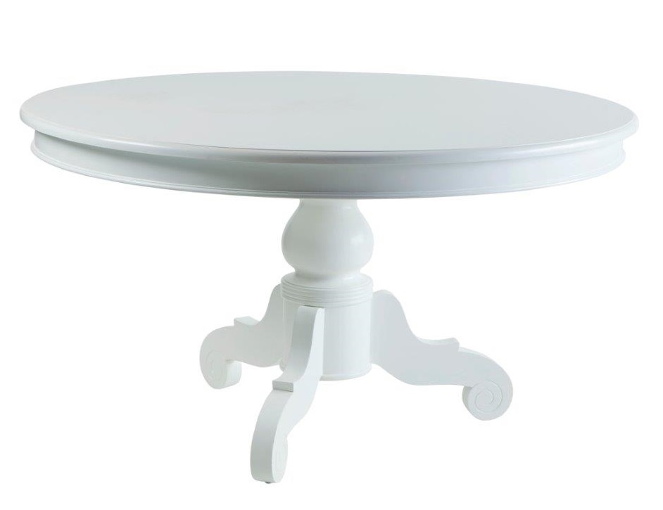 "Southampton" Hamptons Style Round Dining Table with White Pedestal Base, 140cm (RRP $3499) - Image 2