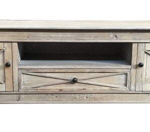 "New Hampshire" Recycled Timber TV Entertainment Unit White Wash, 180cmL x 40cmD x 55cmH (RRP $1499)
