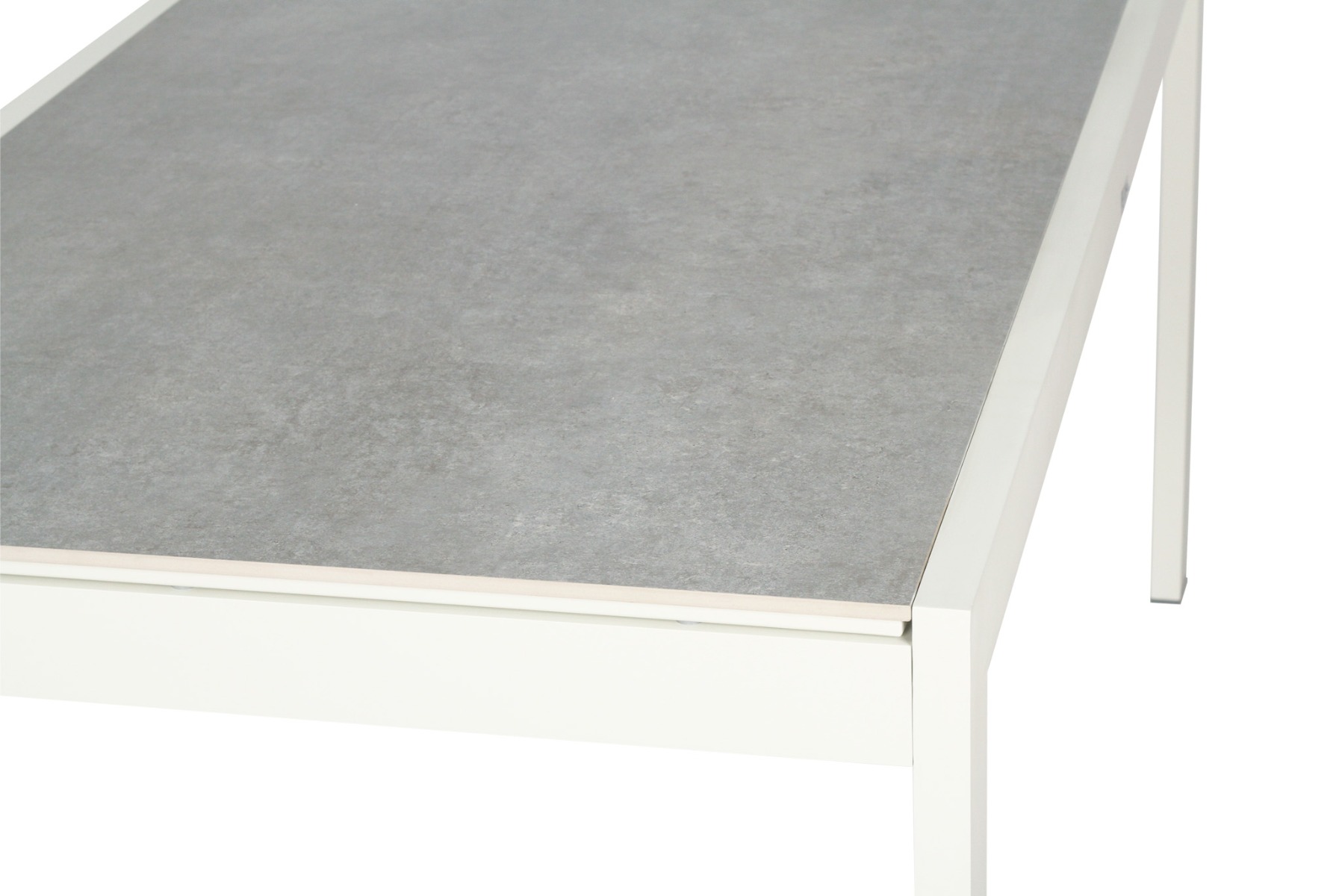 Roberto Outdoor Dining Table Pearl White, L 160cm x W 86cm x H 76cm - Image 5