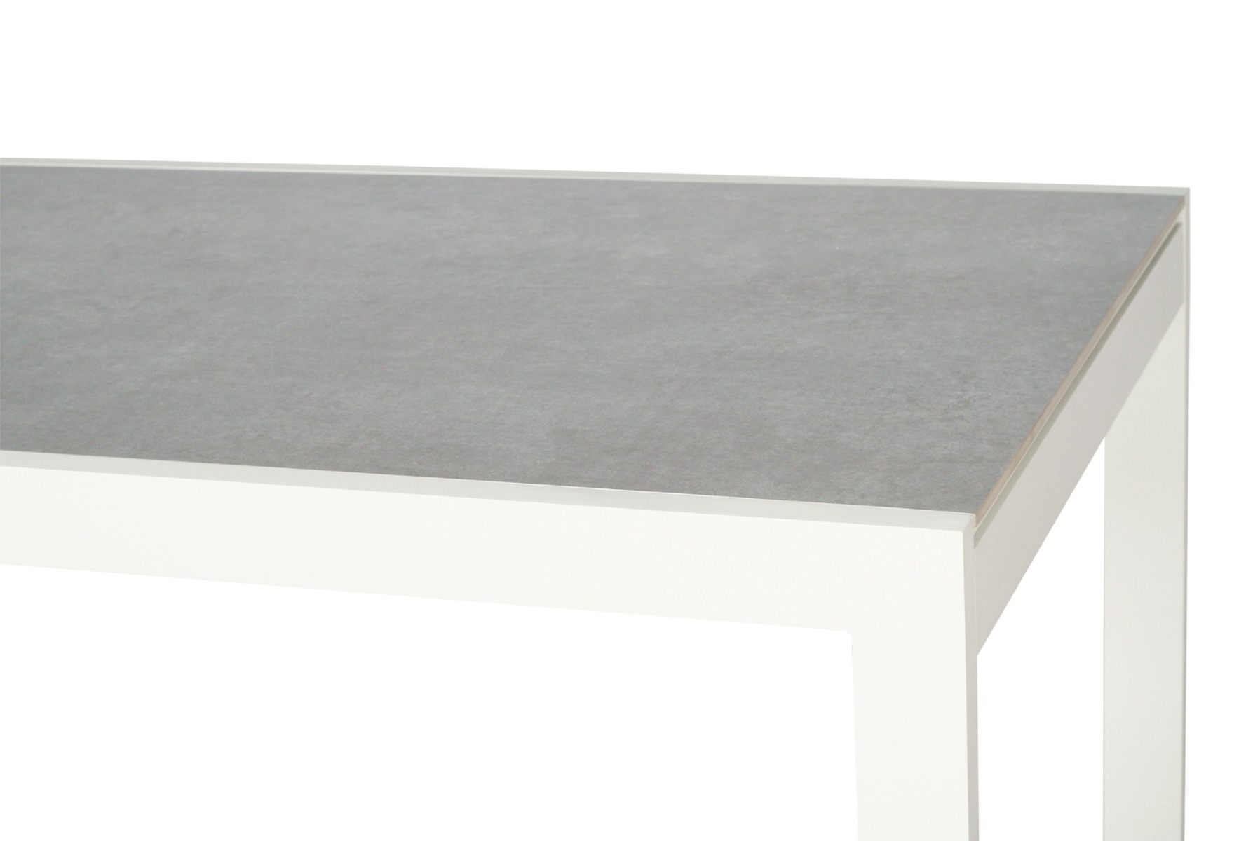 Roberto Outdoor Dining Table Pearl White, L 160cm x W 86cm x H 76cm - Image 6
