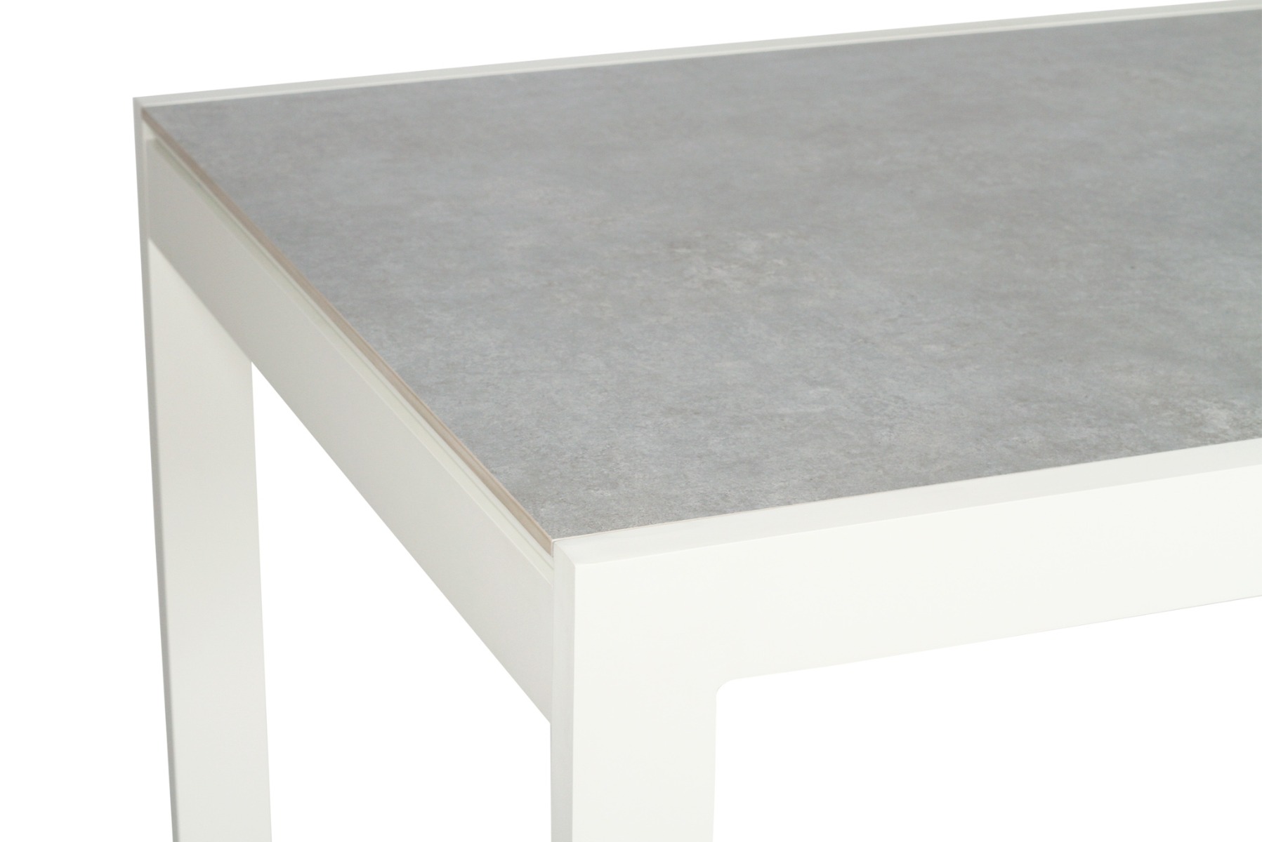 Roberto Outdoor Dining Table Pearl White, L 160cm x W 86cm x H 76cm - Image 7