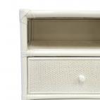 FLOORSTOCK CLEARANCE SALE "Baxter" Hamptons Style Bedside Table in Whitewash Rattan, 61cmW x 38cmD x 71cmH (RRP $799) - Image 5