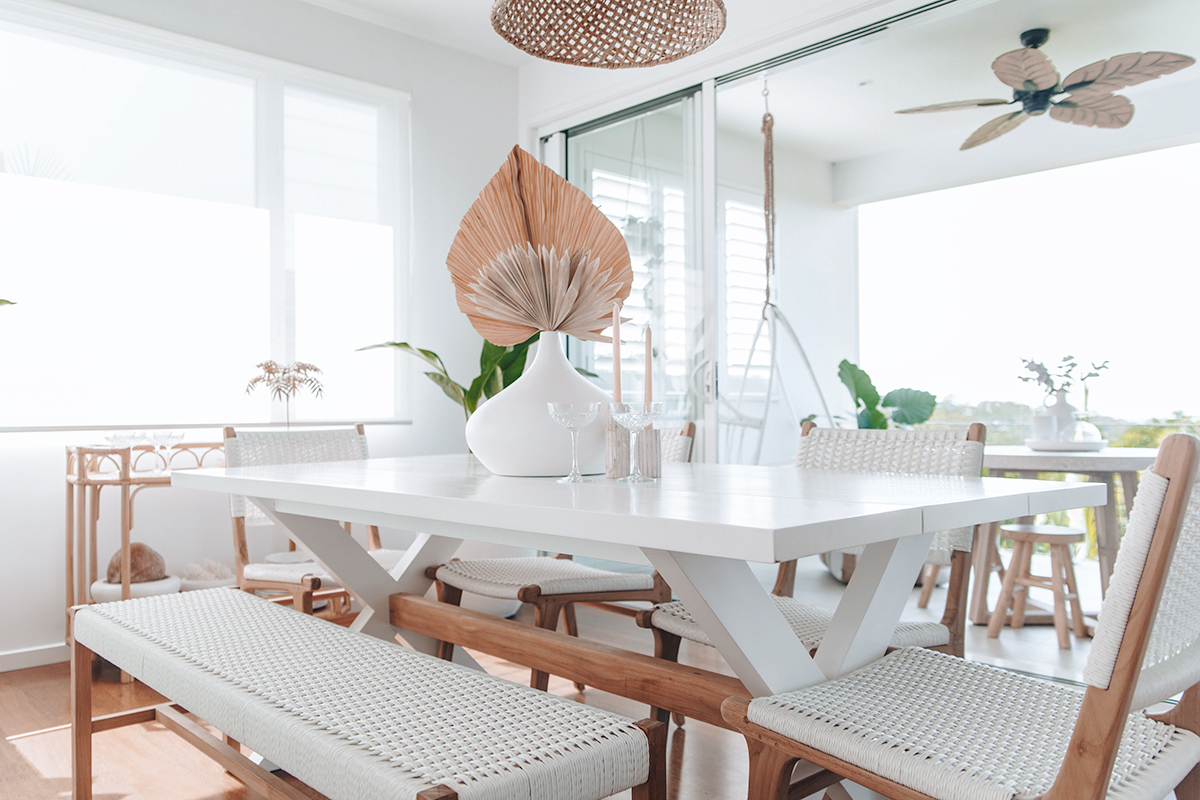 Zen Dining Chair White (Close Weave), Width 49cm x Depth 56cm x Height 87cm - Image 6