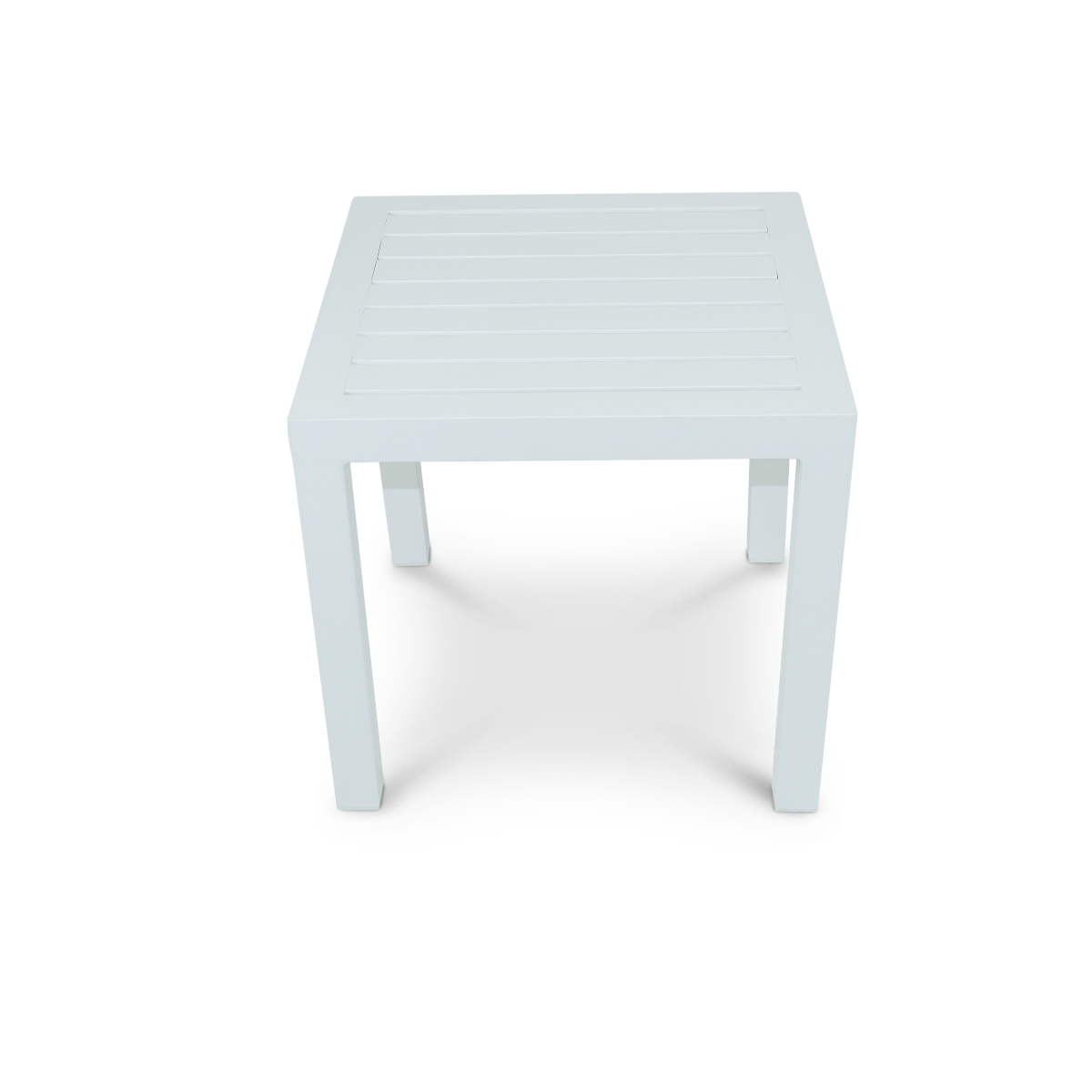"Laguna" Hamptons Style Outdoor 5 Piece Setting in Arctic White with Platinum Olefin Cushions - Image 6