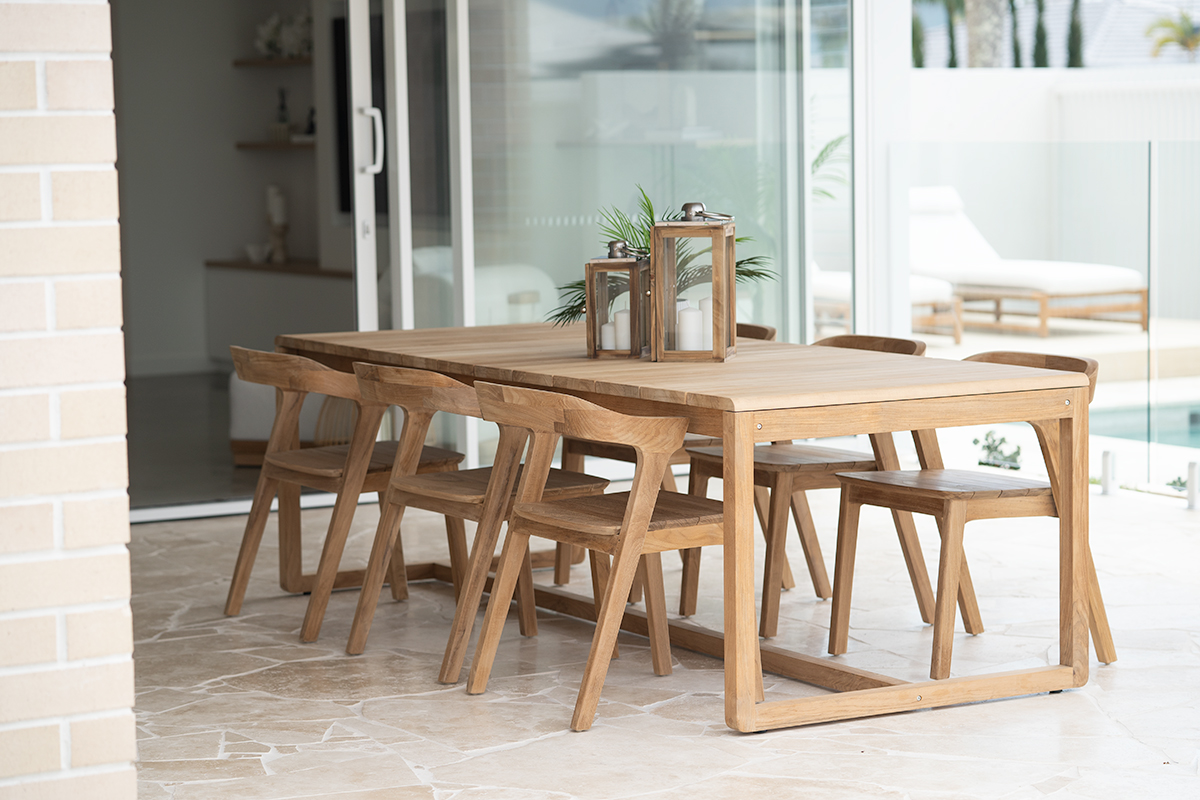 Santiago Outdoor Extension Dining Table, L 240-300cm x W 100cm x H 76cm - Image 6