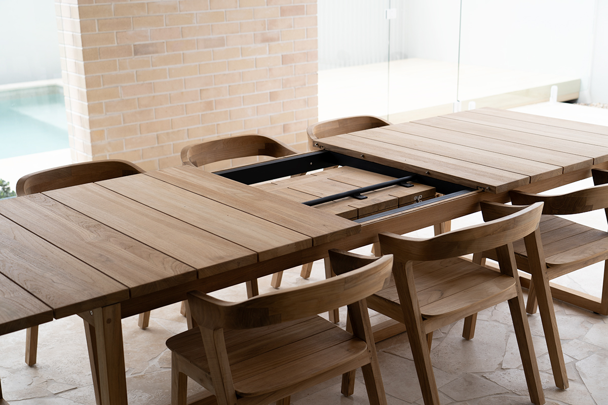 Santiago Outdoor Extension Dining Table, L 240-300cm x W 100cm x H 76cm - Image 8