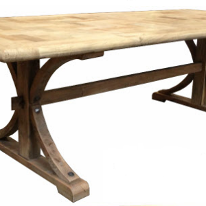 "Santiago" Hamptons Style Dining Table Recycled Elm Natural, 200cm x 100cm x 76cmH