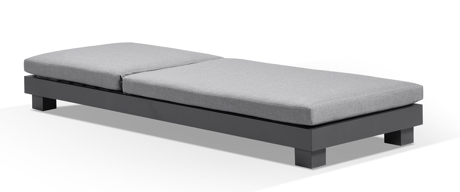 "Hawaii" Hamptons Style Aluminium Sun Lounge Set in Charcoal with Sunbrella Cushions - Image 3