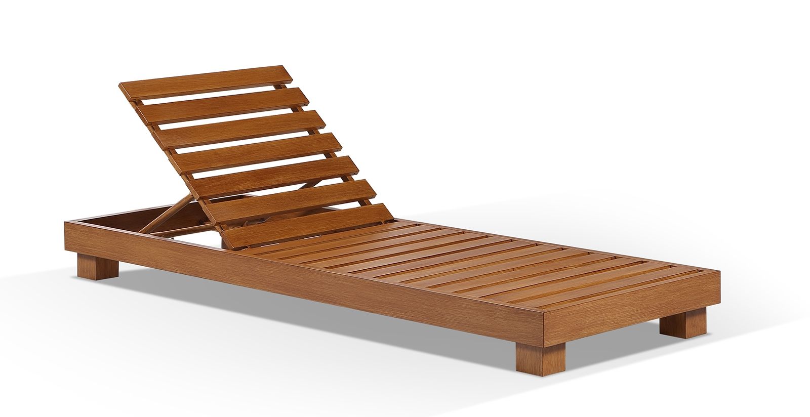 "Hawaii" Hamptons Style Aluminium Sun Lounge Set in Teak Look with Denim Grey Cushions - Image 3