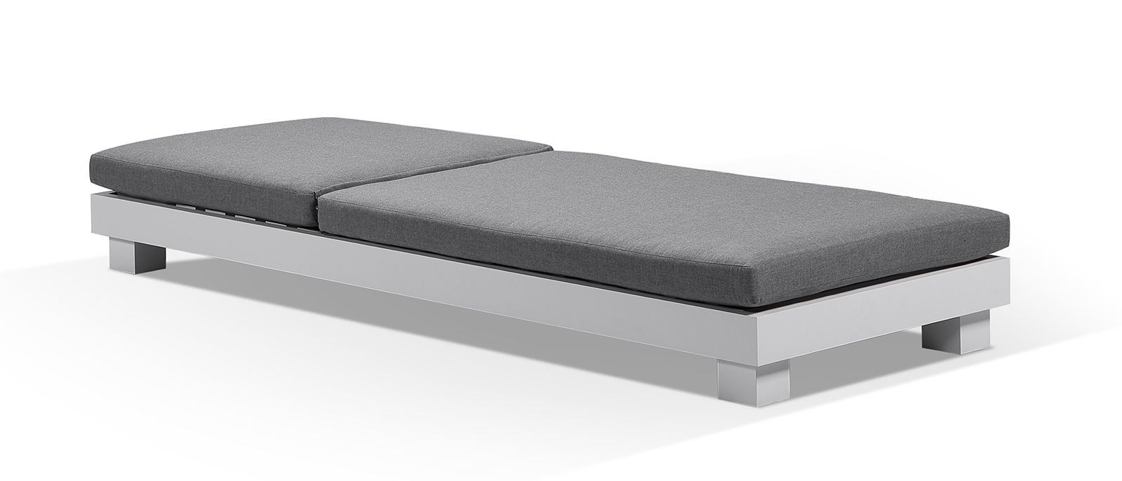 "Hawaii" Hamptons Style Aluminium Sun Lounge in White with Sunbrella Cushion (RRP $2299) - Image 2