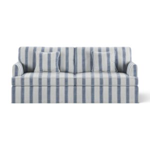 Byron Hamptons 3 Seat Sofa Blue Sky Stripe, W 223cm D 96cm H 78cm (RRP $3299)