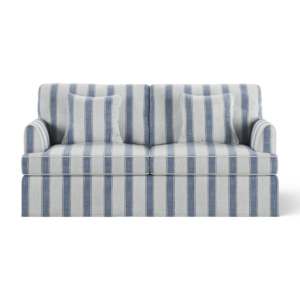 Byron Hamptons 2.5 Seat Sofa Blue Sky Stripe, W 190cm D 96cm H 78cm (RRP $2859)